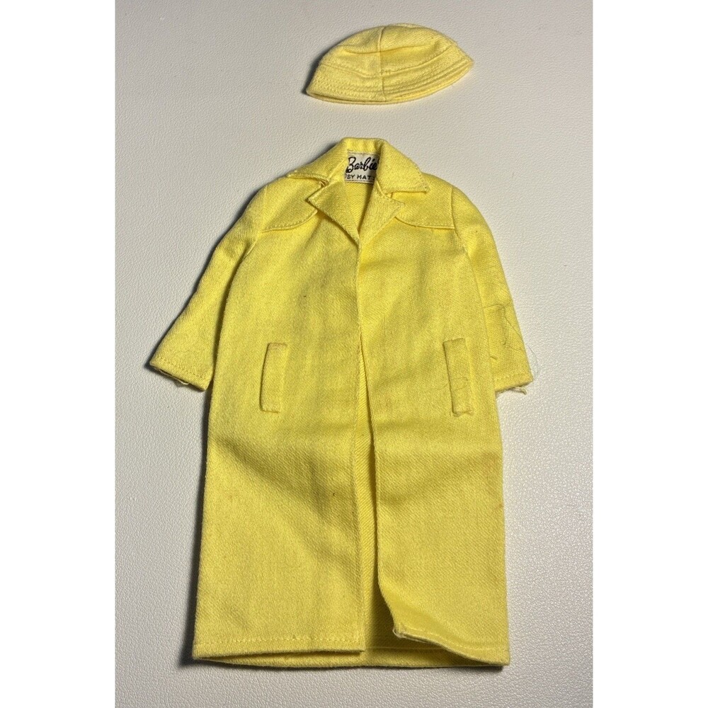 Vintage Barbie #949 Stormy Weather Yellow Raincoat & Hat Mattel 1963-65